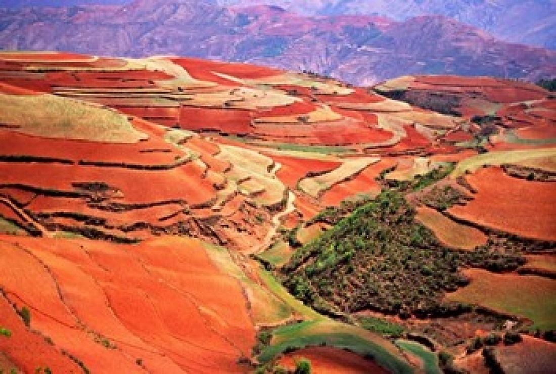 China Yunnan Tilled red laterite Agriculture Canvas Art - Charles Crust DanitaDelimont (18 x 12)