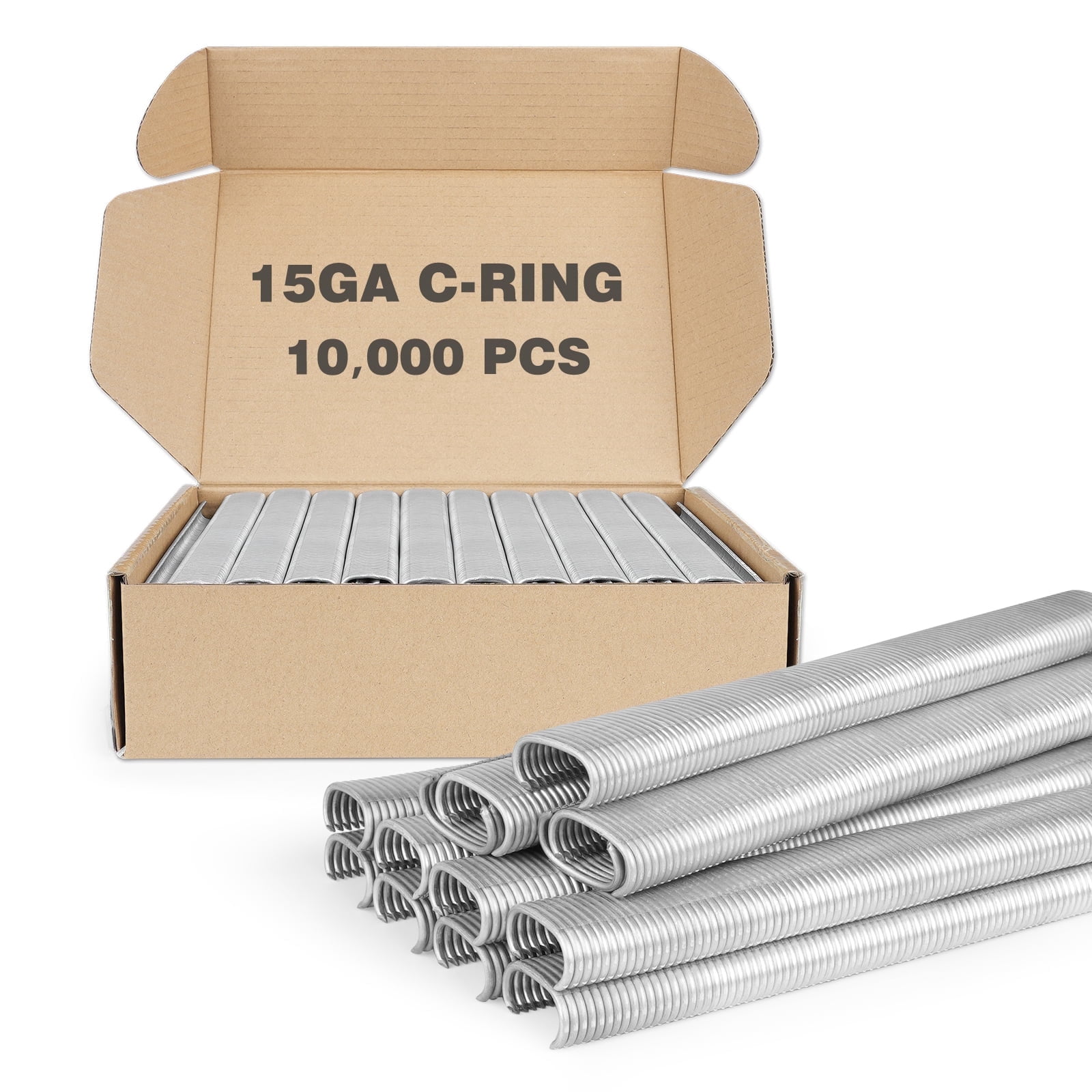 China-top Silver SC7 15 Gauge 3/4'' Crown galvanized C Ring Staples C ...