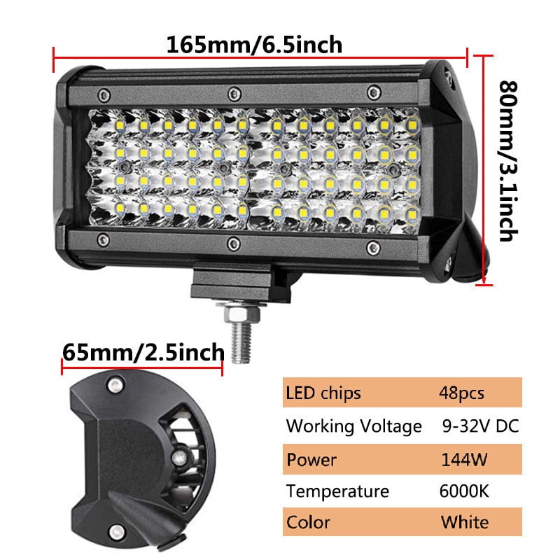 From ChinaApplicable to 2/1Pcs 7'' LED Work Light Bar 400W/120W Spot ...
