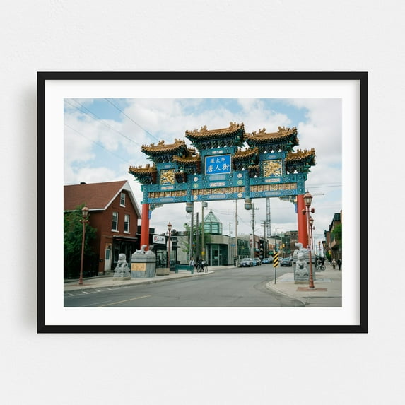 Chinatown Gate, Ottawa - Ottawa Ontario Canada Photography Black Framed Wall Art Print 16 x 20 inches