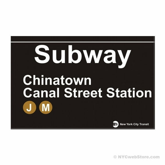 Chinatown NYC Subway Magnet - New York City MTA Station Souvenir Gift