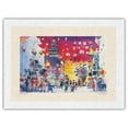 thumbnail image 1 of Chinatown San Francisco - Pan American World Airways - Vintage Airline Travel Poster by Dong Kingman - Japanese Unryu Rice Paper Art Print (Unframed) 18 x 24 in, 1 of 4