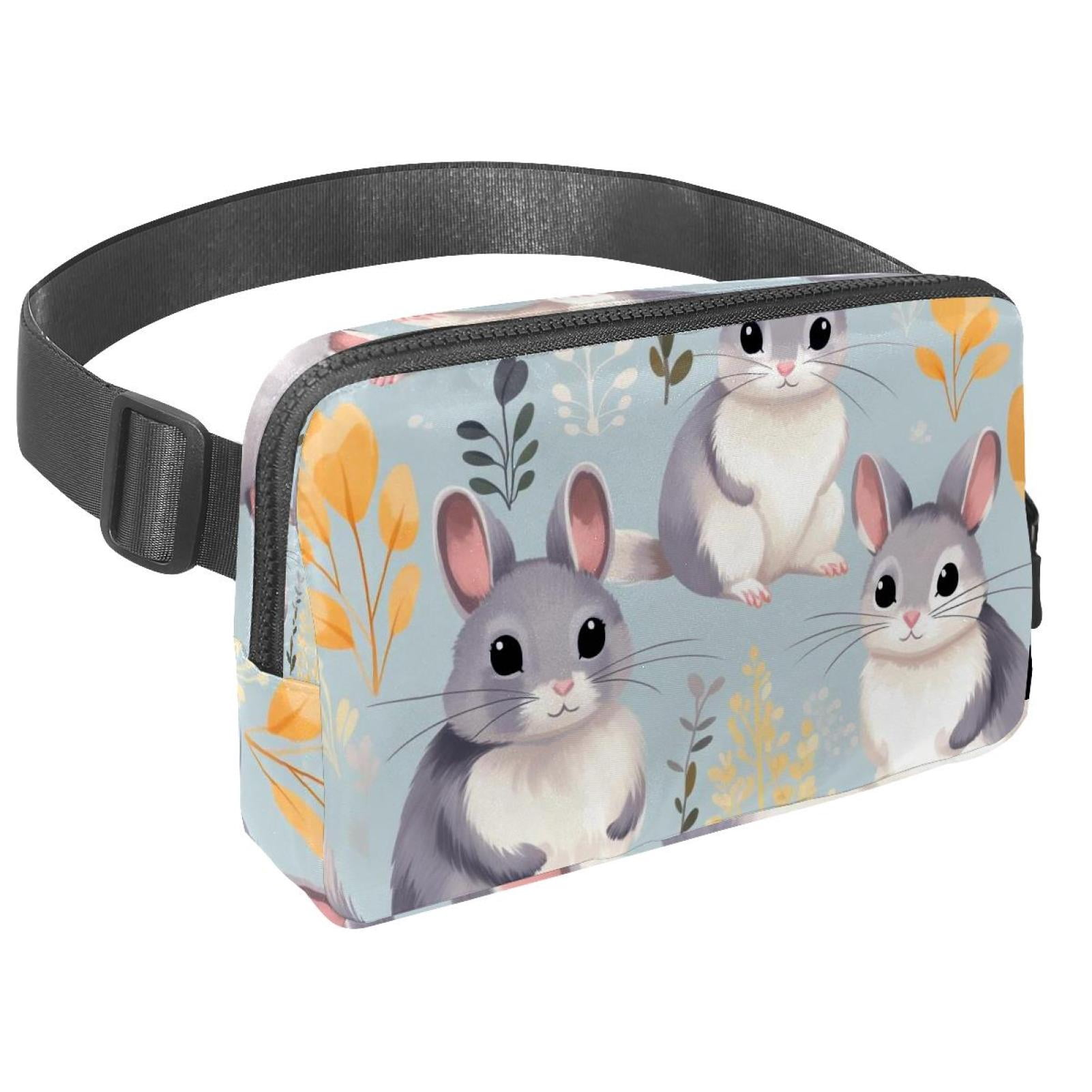 Chinchilla Adjustable Lightweight Waist Bags with Extension Strap, Unisex Running Belt Fanny Pack