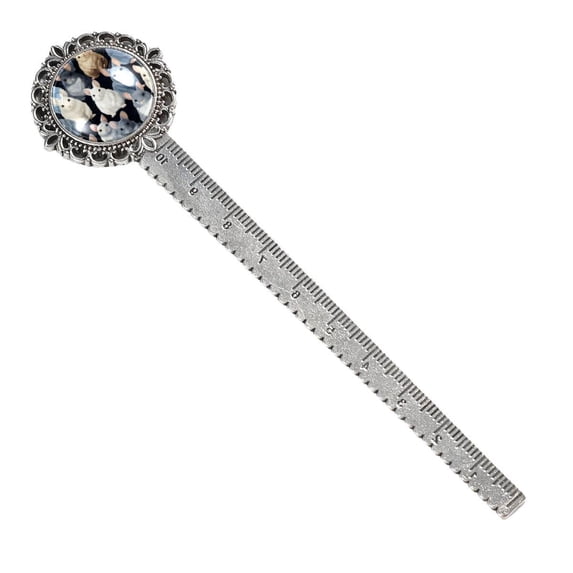 Chinchilla Book Marks: Vintage Silver Lace-Edged Bookmarks - Gifts for Book Lovers and Readers