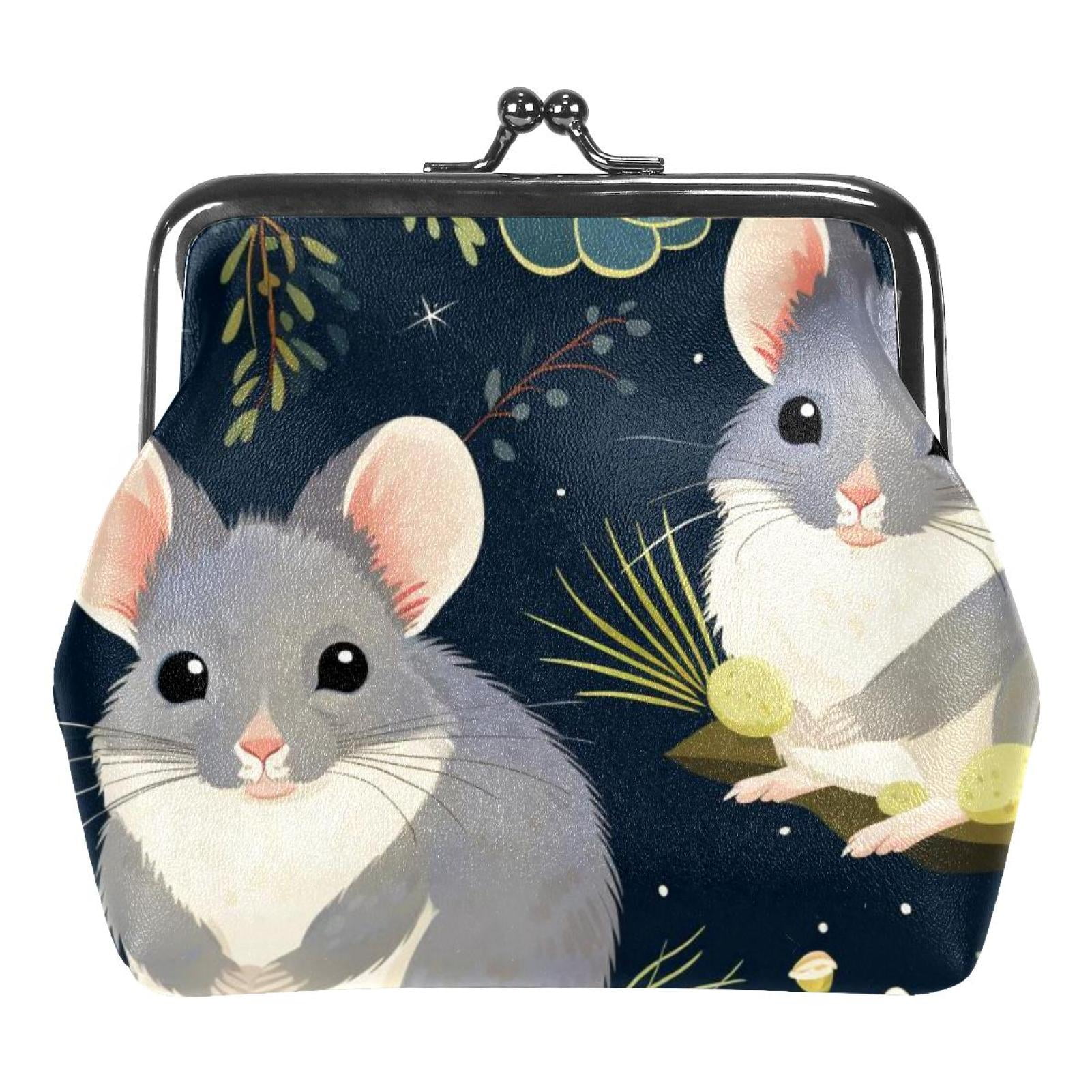 Kiss Lock Coin Purses Black Leather Kss Lock Con Purse Vntage