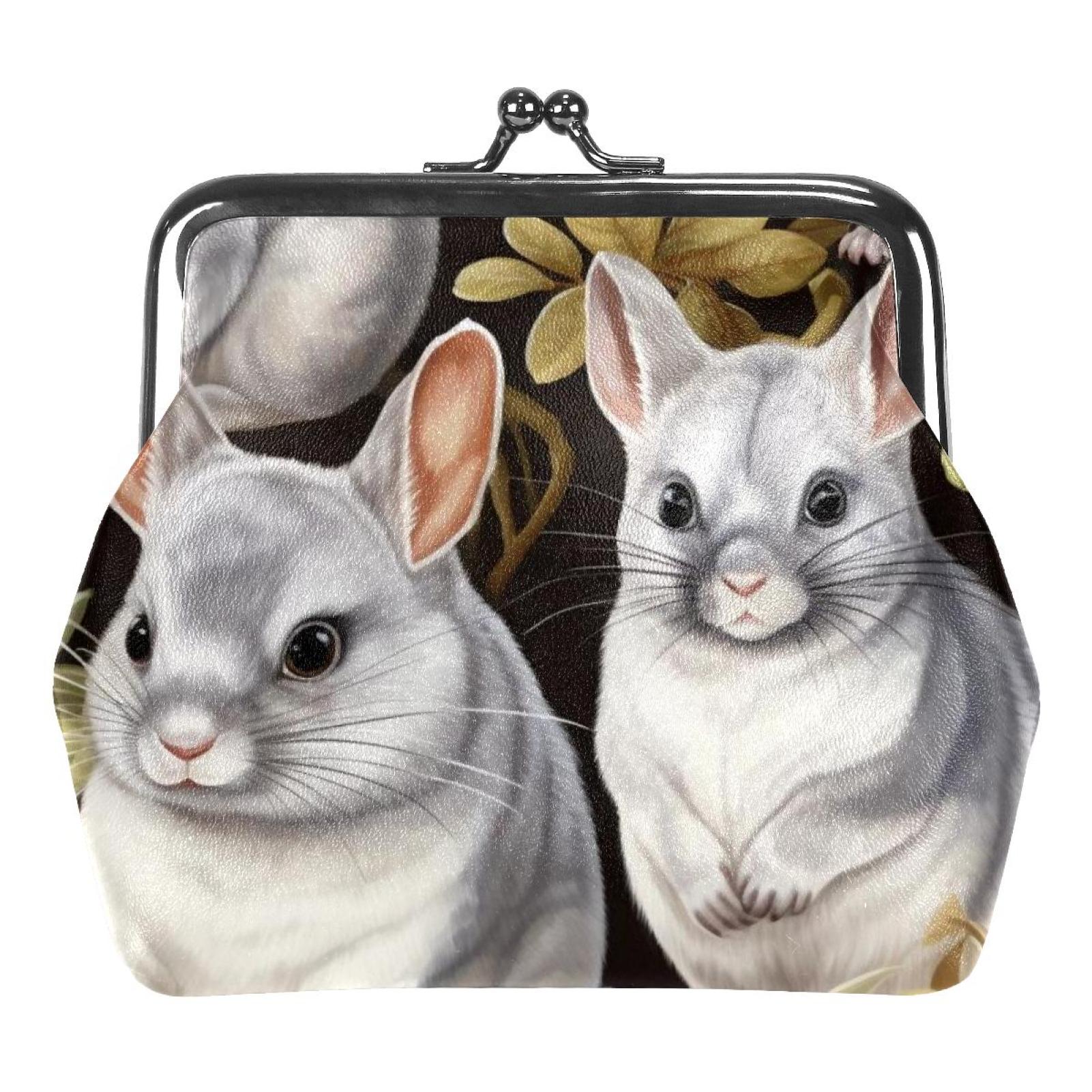 Chinchilla Coin Purse Vintage Pouch Kiss-lock Change Purse Wallets ...