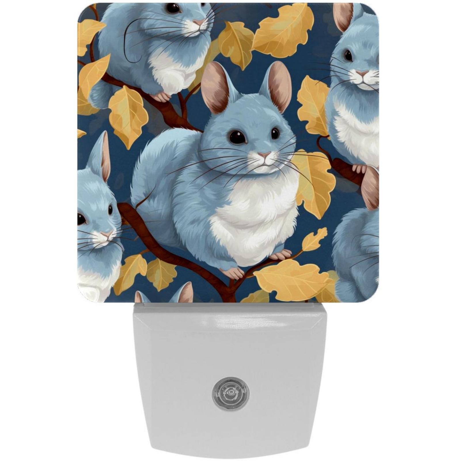 Chinchilla LED Square Night Lights Compact and Multifunctional