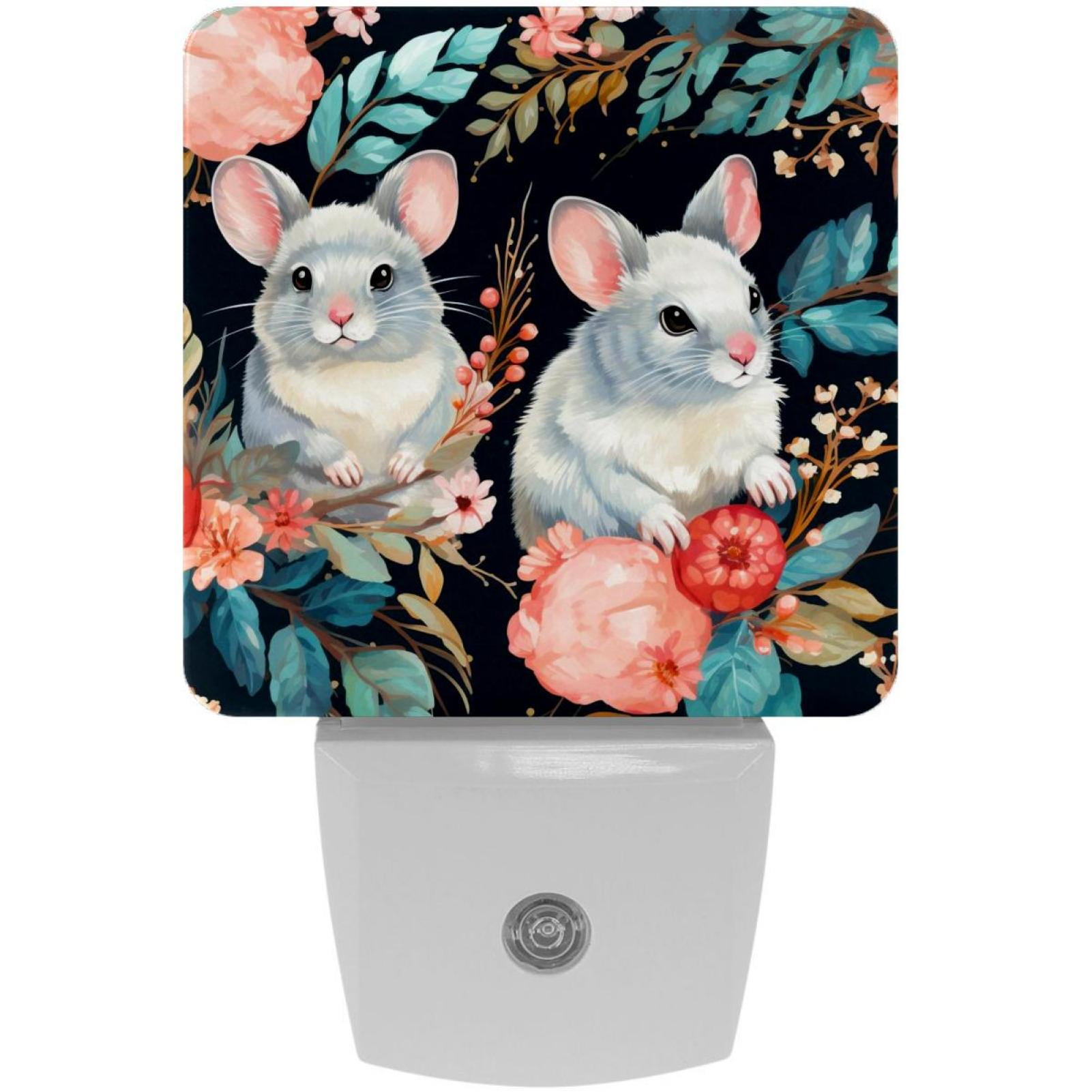 Chinchilla LED Square Night Lights Portable and Stylish for Bedroom