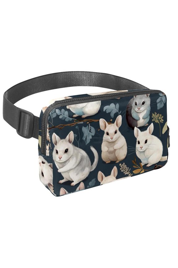 Chinchilla Lightweight Adjustable Crossbody Bag with Extension Strap - Money Belt, Waist Pack, Fanny Pack for Unisex