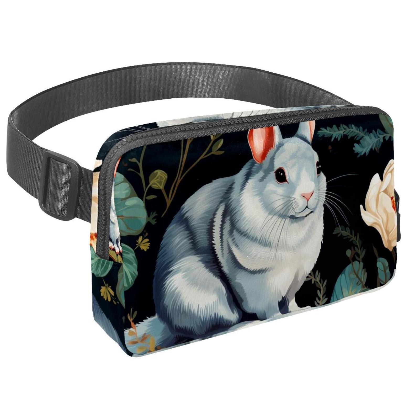 Chinchilla Lightweight Adjustable Fanny Pack Sling Bag with Extension Strap Crossbody Bag Unisex
