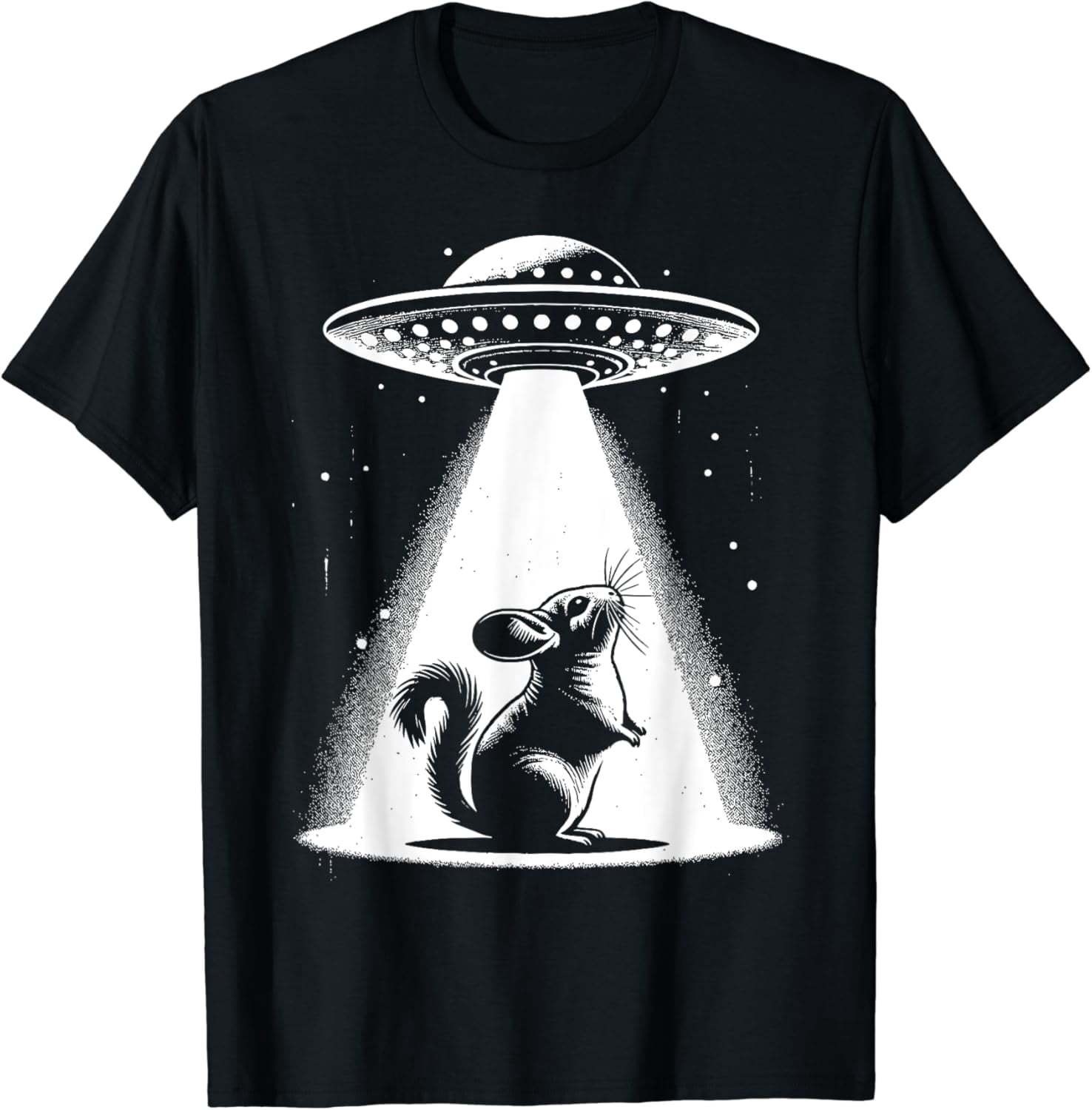 Chinchilla Lover Funny Alien UFO T-shirt - Walmart.com