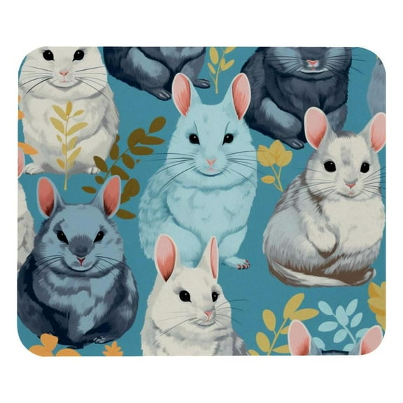 Chinchilla Mouse Pad, Personality Design Rubber Base for Office Decor for Laptop, Computers