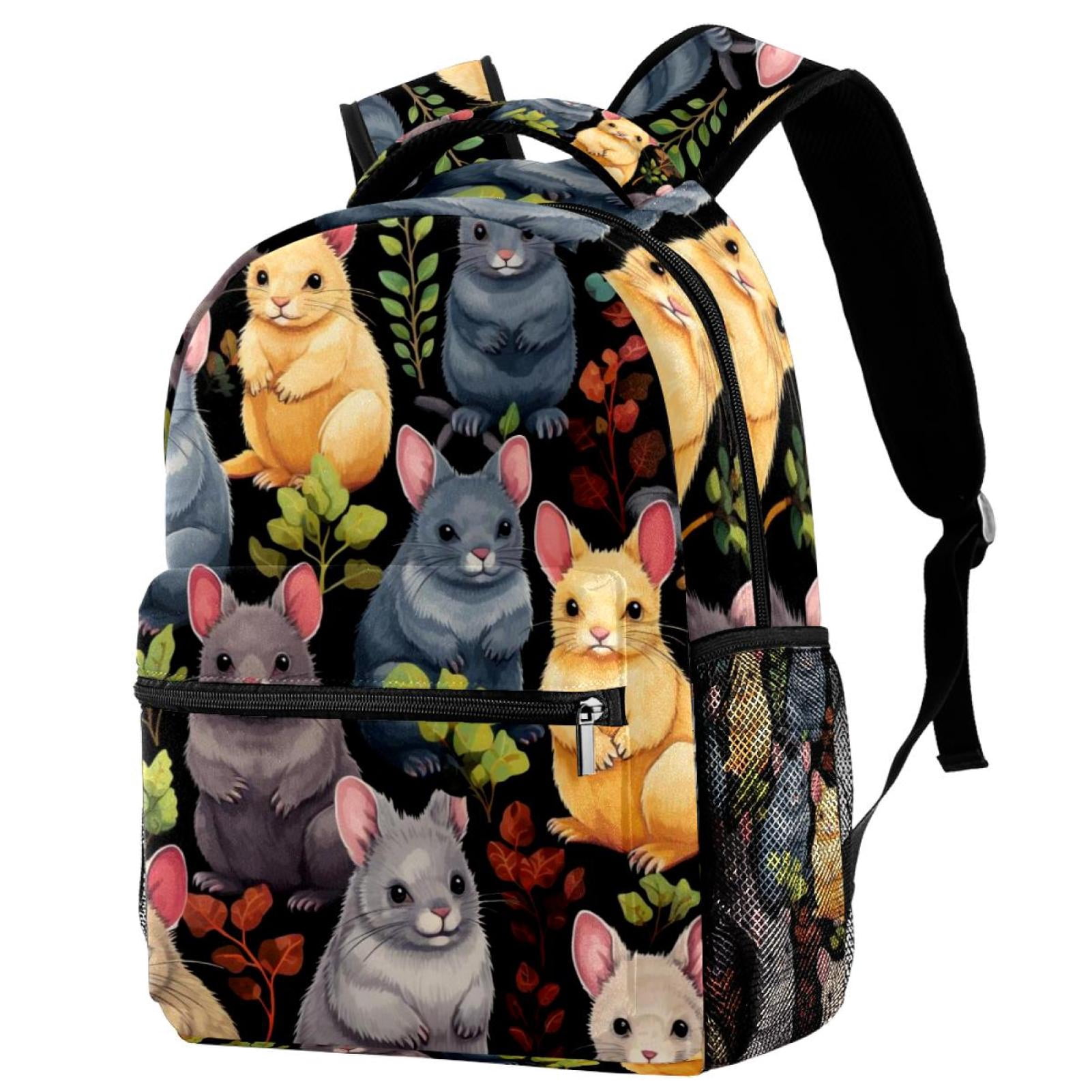 Chinchilla School Backpacks With Water Bottle Pocket,29.4x20x40cm/11