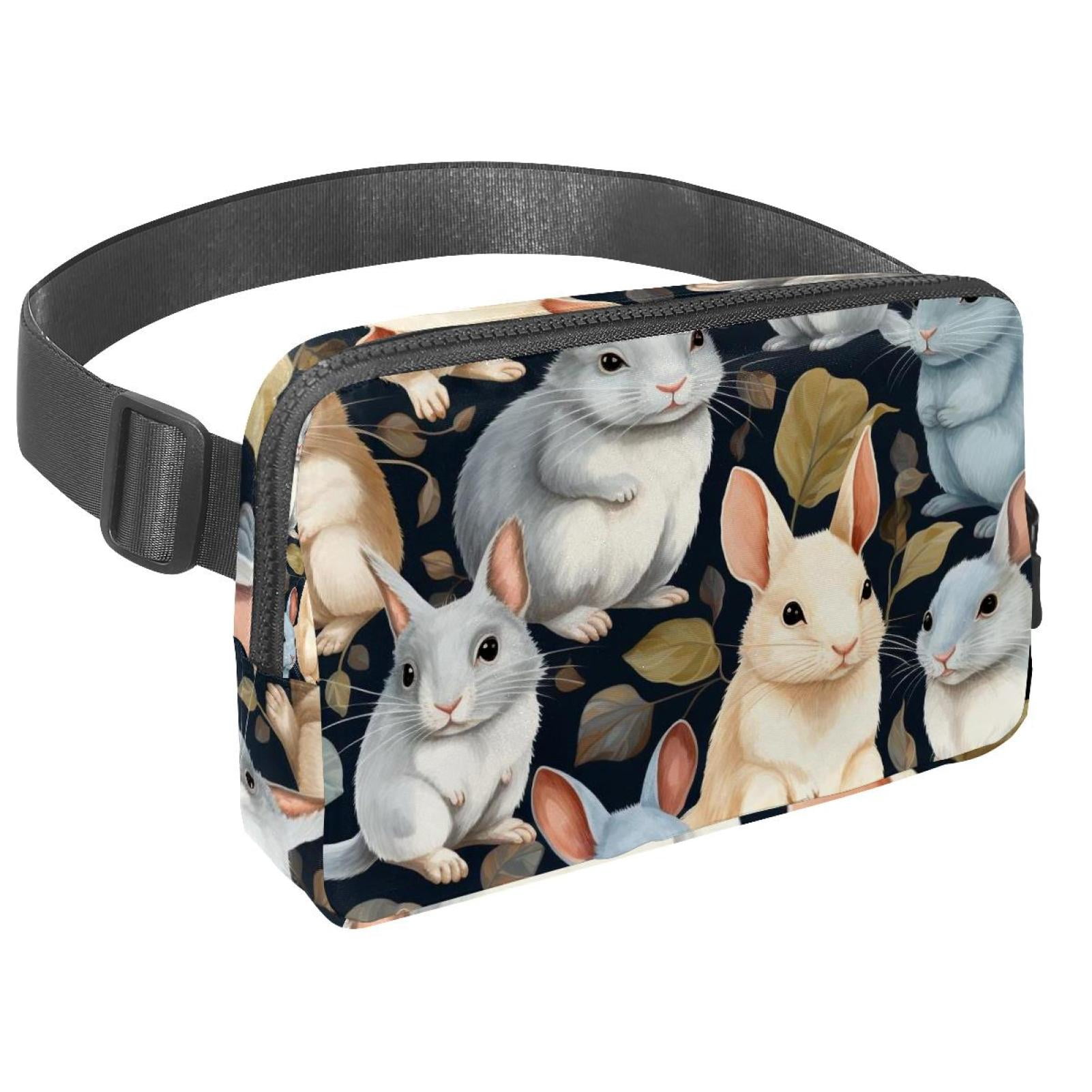 Chinchilla Versatile Waist Bag, Crossbody Bag, Running Belt - Lightweight, Adjustable, with Extension Strap, Unisex