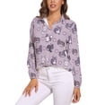 thumbnail image 1 of Chinchillas Long Sleeve Blouse Woman Streetwear Casual Shirts Summer Oversize Woman Streetwear Clothing Birthday Present, 1 of 7
