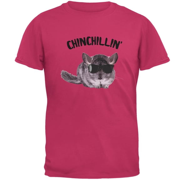 Chinchillin Chinchilla Mens T Shirt Pink 2XL