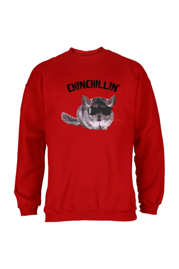 Chinchillin Chinchilla Red Adult Sweatshirt
