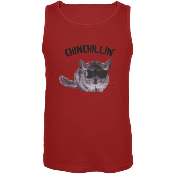 Chinchillin Chinchilla Red Adult Tank Top - 2X-Large