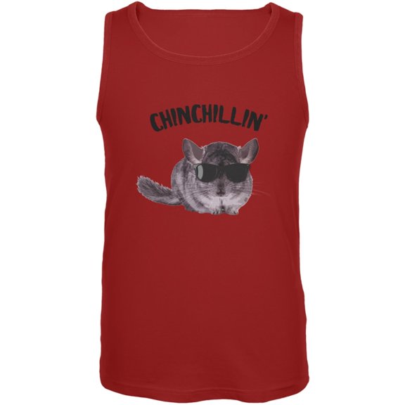 Chinchillin Chinchilla Red Adult Tank Top - Small