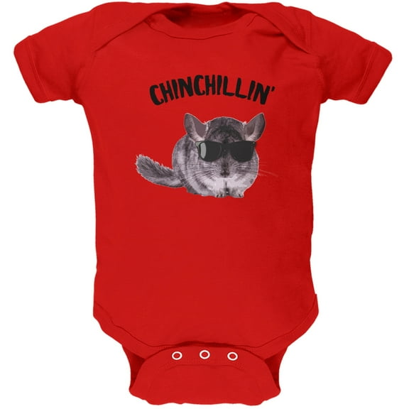 Chinchillin Chinchilla Red Soft Baby One Piece - 18 month