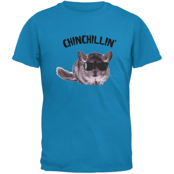 Chinchillin Chinchilla Sapphire Blue Adult T-Shirt
