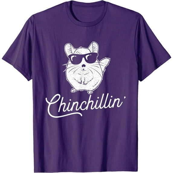 Chinchillin' - Funny Chinchilla Lovers Softstyle Unisex T-Shirt,Purple Color,Size YXS