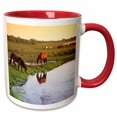 thumbnail image 1 of 3drose, Chincoteague Horses, Virginia, Usa - Us47 Dpb0008 - Douglas Peebles, 11oz Two-tone Red Mug, 1 of 6