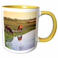 thumbnail image 1 of 3drose, Chincoteague Horses, Virginia, Usa - Us47 Dpb0008 - Douglas Peebles, 15oz Two-tone Yellow Mug, 1 of 6