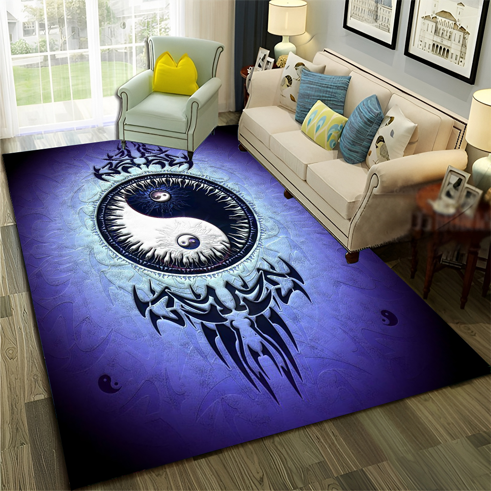 Chinese 3D Tai Chi Bagua Yin Yang Carpet Rug for Home Living Room ...