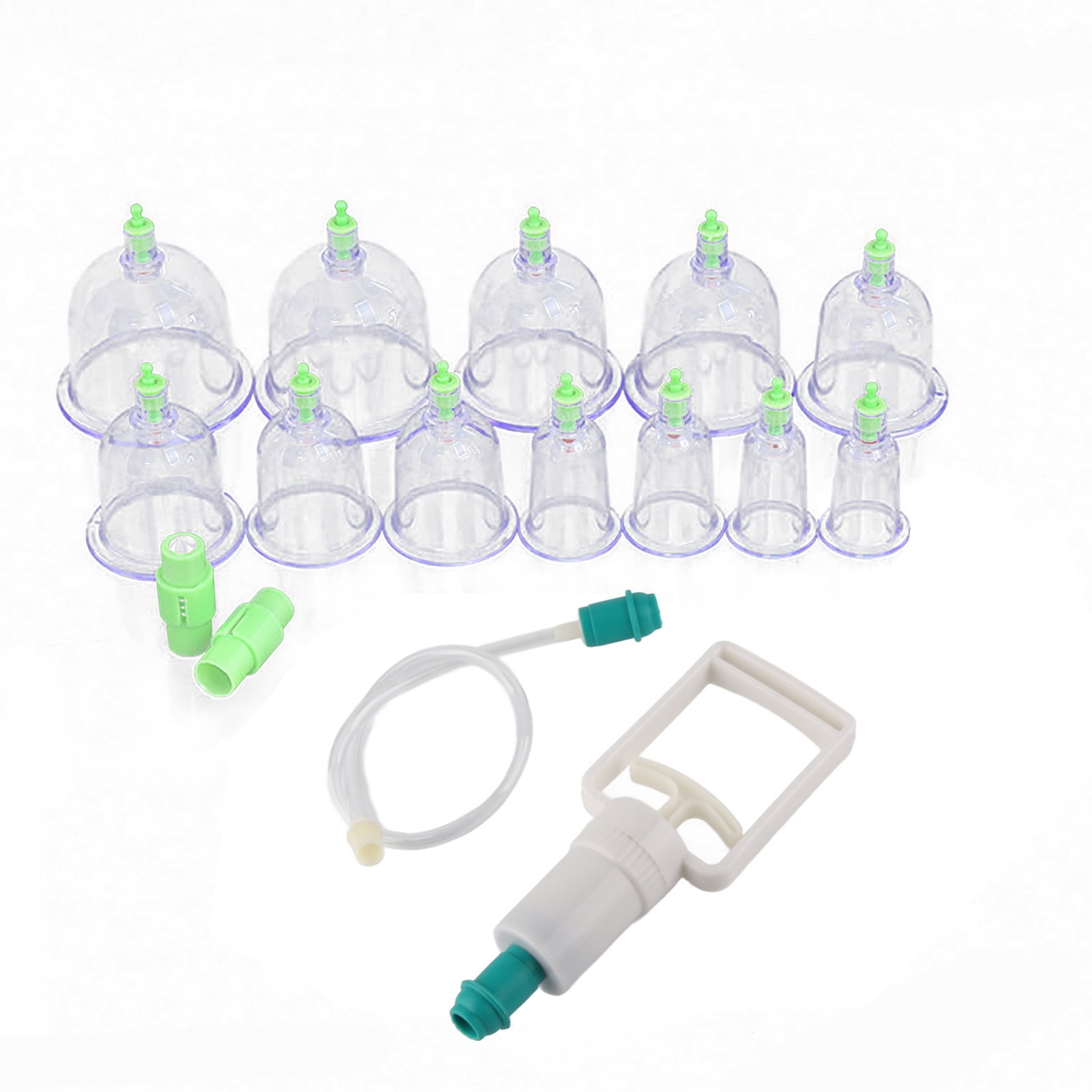 Chinese Acupoint Cupping Therapy Set with 12 Cups Reduce Pain Vacuum ...