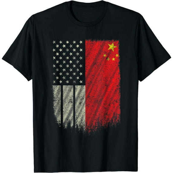 Chinese American Flag Shirt America China T Shirt Pride