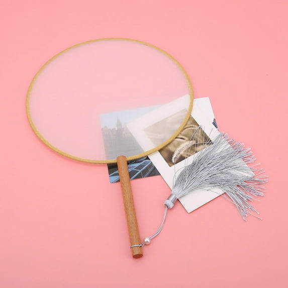 Chinese Ancient Court Round Blank Hand Fan Chinese Style Silk Fan