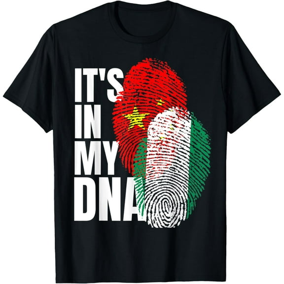 Chinese And Nigerian Mix DNA Heritage Flag T-Shirt