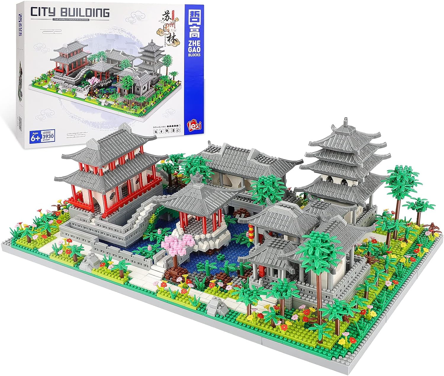 Chinese Architecture of Suzhou Garden Micro Building Blocks Set, Creative  Building Set Toys Gifts for Adults and Kids, Classical Famous Collection 