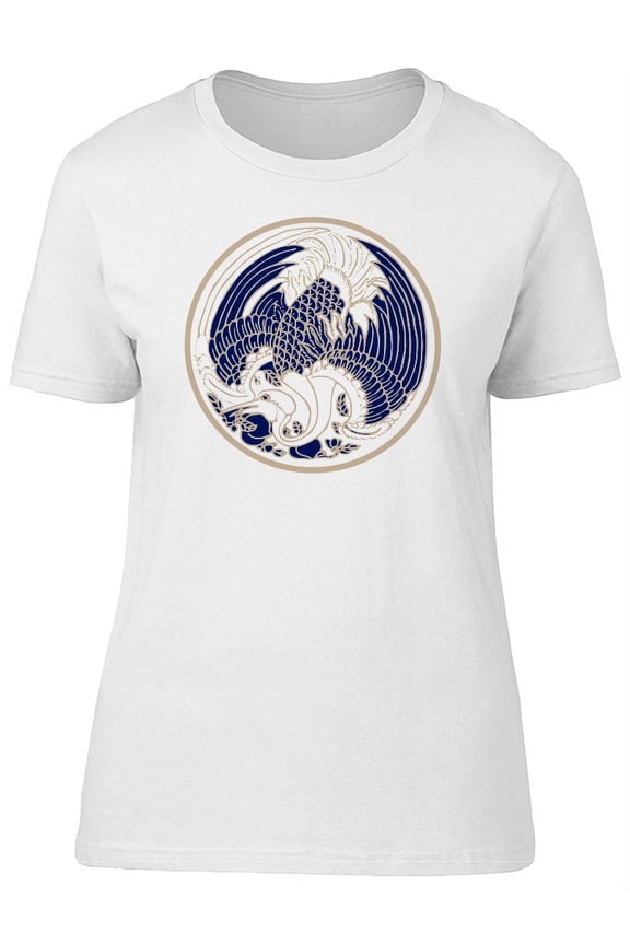 Chinese Art Oriental Crane Bird T-Shirt Women -Image by Shutterstock, Female Medium