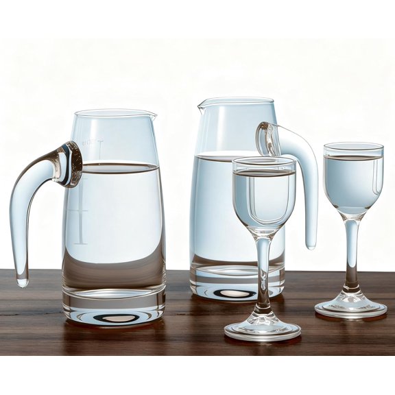 Chinese Baijiu Liquor Serving Set wine Goblet cup ultra-transparent glass