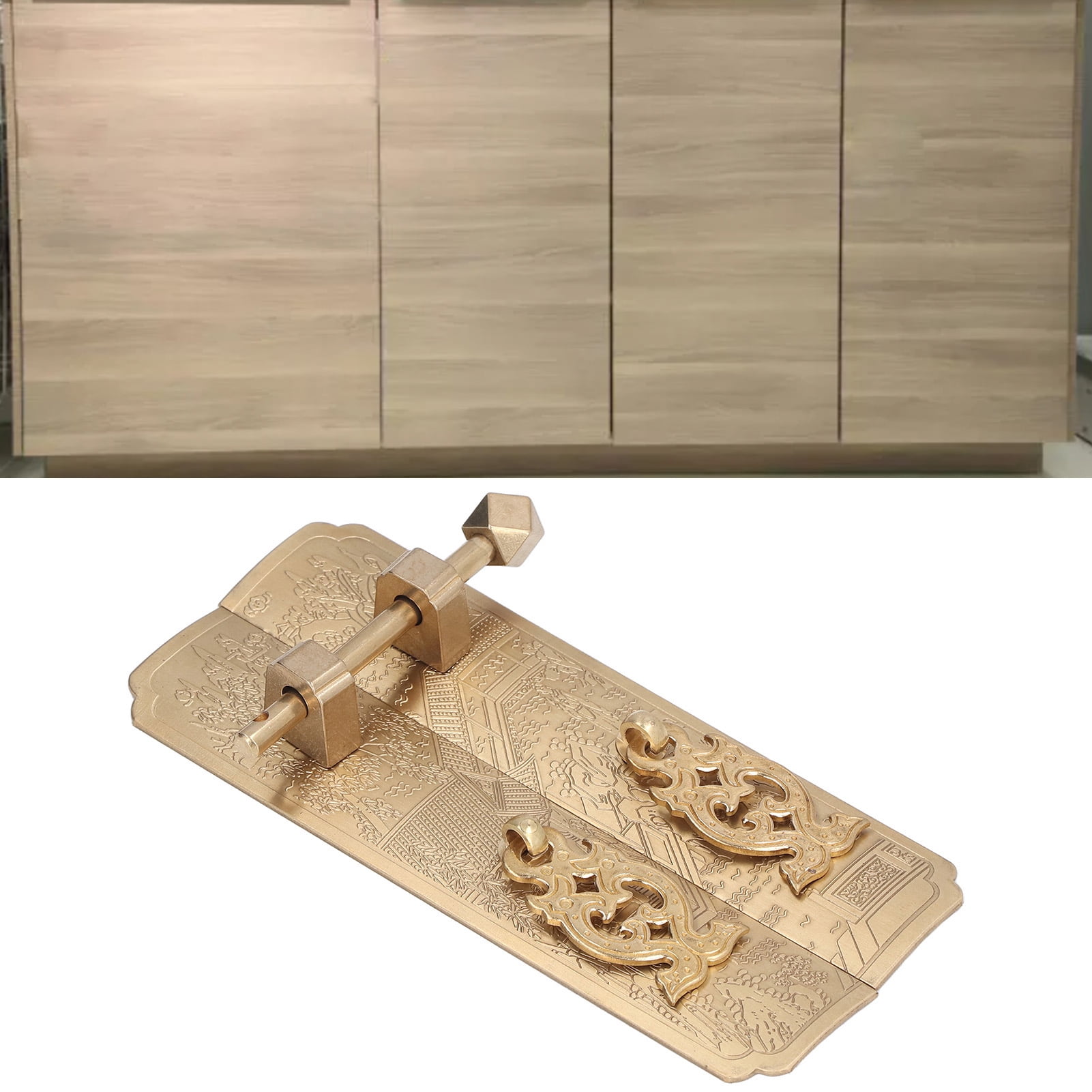 Chinese Brass Handles, Faceplate, Brass Retro Style