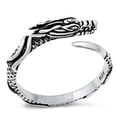 thumbnail image 1 of Chinese Celestial Dragon Wholesale Ring .925 Sterling Silver Band Jewelry Female Male Unisex Size 8, 1 of 4