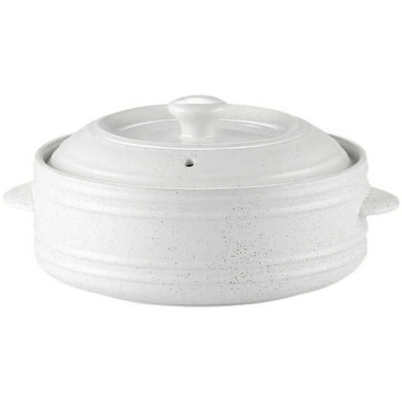 Chinese Ceramic Cooking Pot Hot Pot Earthen Pot Japanese Casserole Pot Stew Pot Cooking Pot Double Handle with Lid, Ceramic