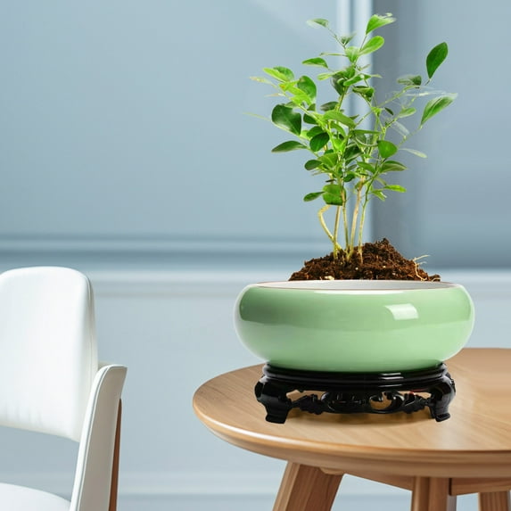 Chinese Ceramic Hydroponic Bowl for Indoor Outdoor Bonsai | Water Garden Flower Pot | Office Decor