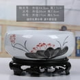 thumbnail image 1 of Chinese Ceramic Hydroponic Planter Bowl with Stand – Indoor Outdoor Bonsai Flower Pot for Home Office Garden Decor(), 1 of 5