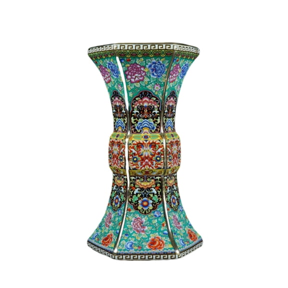 Chinese Ceramic Vase Traditional Porcelain Decorative Flower Vase Handmade Oriental Jar Ming Style for Home Decoration Wedding Party