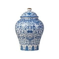 thumbnail image 1 of Chinese Ceramic vase container grandmillennial home decor, Chinese Ginger Jar with Lid Chinoiserie Antique , Retro Blue and White Porcelain Flowers Ceramic Covered Jar Vase Home Decor, 1 of 8