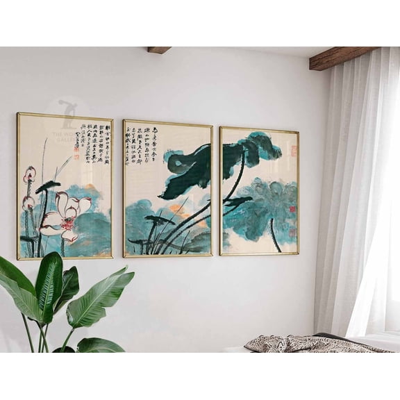 Chinese Chang Dai-Chien Japanese Art Print Oriental Asian Decor Gallery Wall Set 3 Unframed Paper Print 20x30