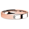 thumbnail image 1 of Chinese Character Ai Love Symbol Engraved Rose Gold Tungsten Ring, 4mm, Size 5.5, 1 of 4