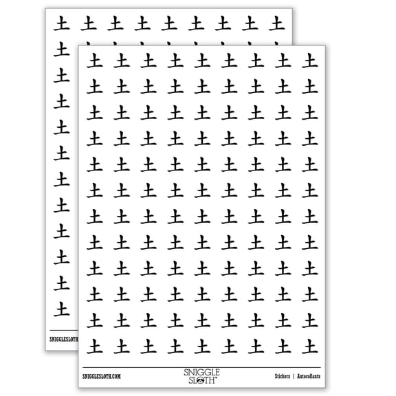Chinese Character Earth Element Asian Symbol 200+ Round Stickers - Matte Finish - 0.50" Size - White