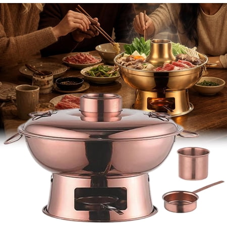 Chinese Charcoal Hot Pot, Stainless Steel Hot Pot | Portable Charcoal Hot Pot For Shabu With Fast Heating And Even Heat Distribution