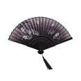 thumbnail image 1 of Chinese Charming Elegant Modern Woman Bamboo Silk Fan, Handheld Portable Retro Fan, Home Dancing Party Wedding Silk Bamboo, 1 of 6