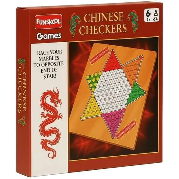 Chinese Checkers Board Game, Classic Multicolor Strategy Game for Adults and Families, 6-Player Family Board Game, Interactive Tabletop Game for Parties, Family Gatherings and Game Nights