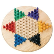S&S Worldwide All Wood Chinese Checkers Set. 11 Wood Playing Board with 60 Wooden Play Pegs that Wont Roll Away. For 2 to 6 Players, Ages 7 and Up.